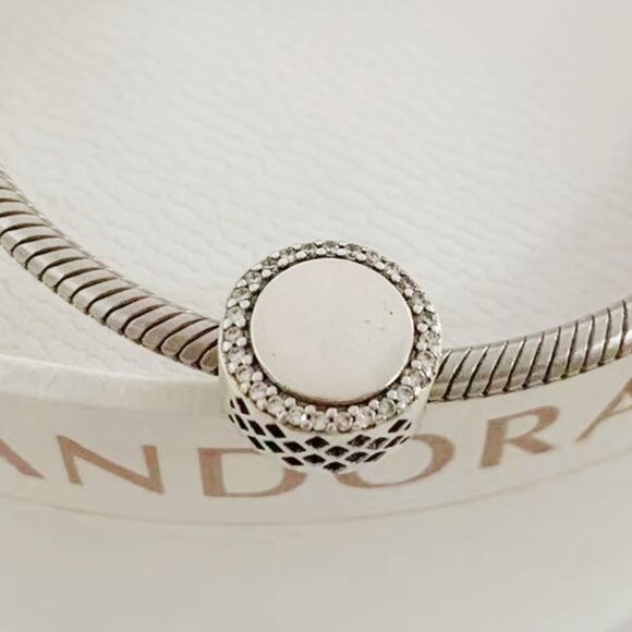 Pandora Engravable Baguette and Cheese Exclusive Charm S925 Sterling Silver - Picture 3 of 3